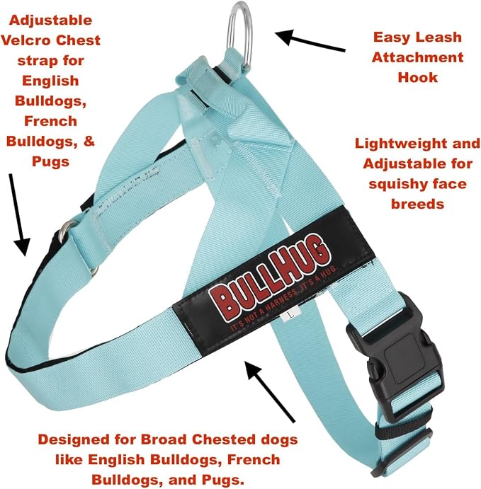 Adjustable Dog Harness– No Pull, No Choke – for English Bulldogs, French Bulldogs, Pugs & Broad-Chested Breeds – Easy, Safe Walks (Donuts, Medium)