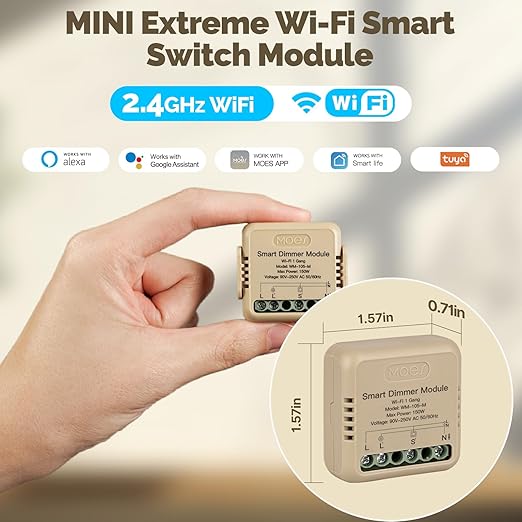 MOES WiFi Smart Relay Dimmable, Dimmer Work
