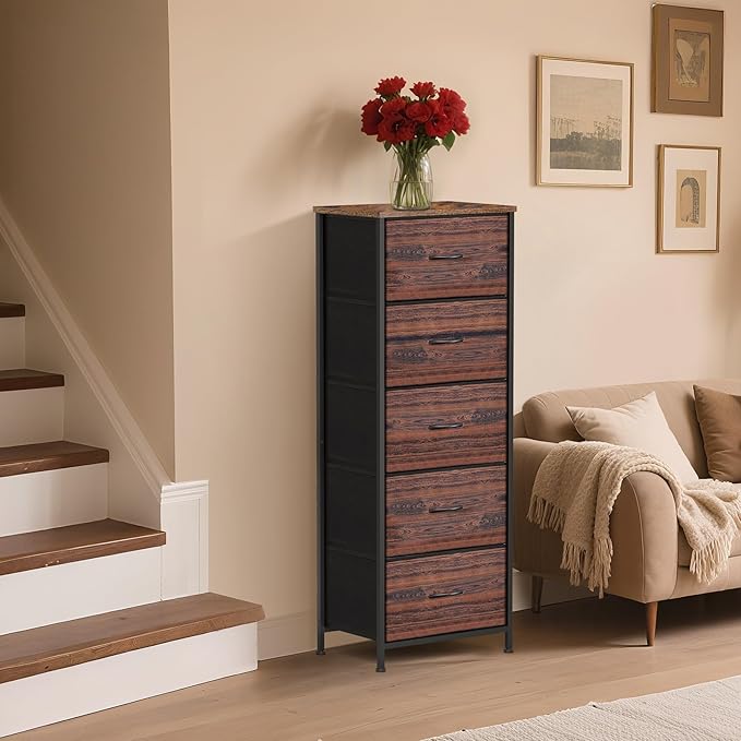 5 Fabric Drawer Dresser for Bedroom, Chest of Drawers