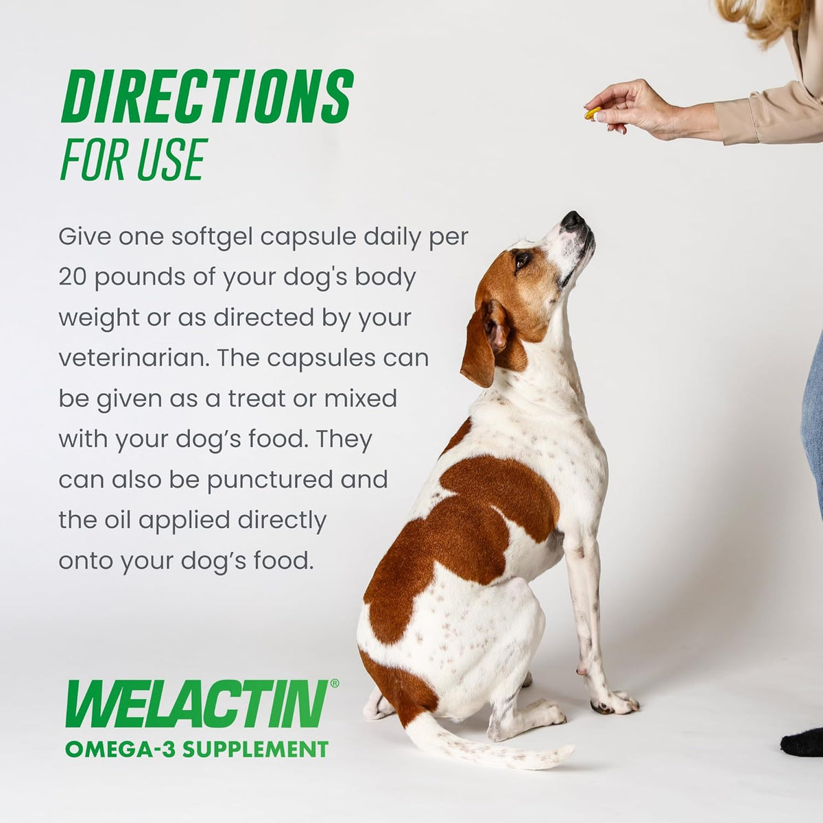 Nutramax Welactin 3 - Canine 120 - Softgel Caps, Welactin Omega-3 Skin and Coat Support