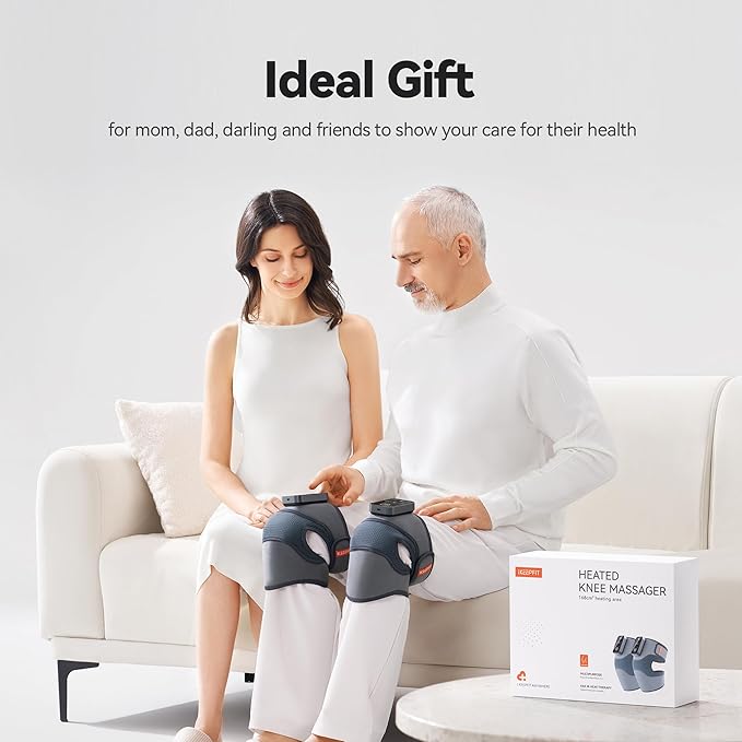 Cordless Knee Massager with Heat Vibration