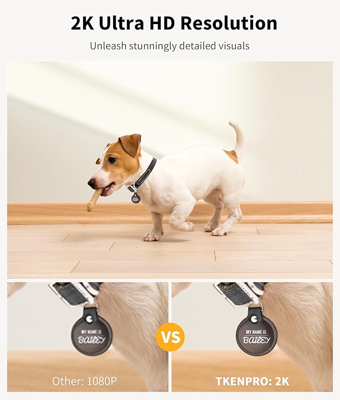 2K Pet Camera Treat Dispenser, 360°View Dog Camera