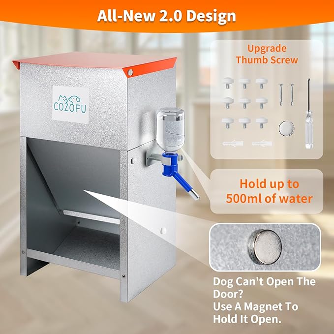 Automatic Gravity-Fed Dog Feeder
