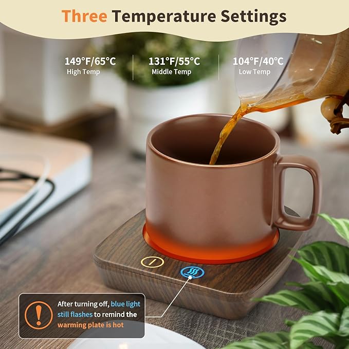 VOBAGA Coffee Mug Warmer & Mug Set, Coffee Cup Warmer