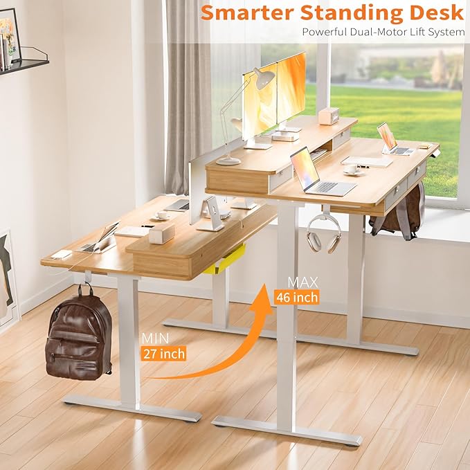48 * 30 Inches Electric Standing Widened Desk Adjustable Height