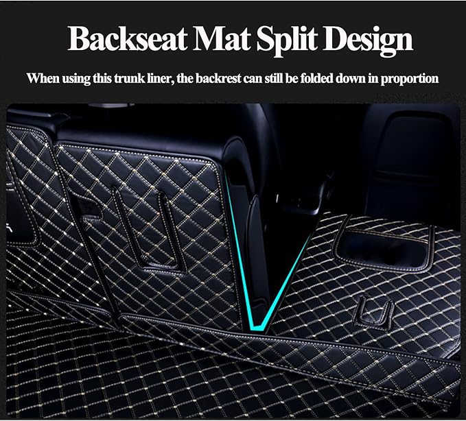 Cargo Mats Red Custom Compatible with Auto Vehicle, All-Weather Rear Trunk Mat Replacement