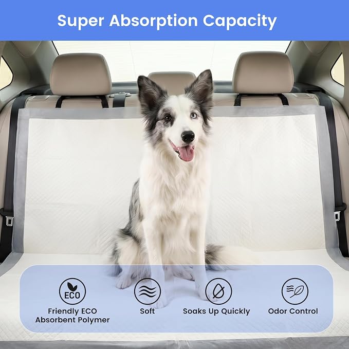 Gardner Pet 44" x 63" Extra Large Pee Pads for Dogs, ‌Enormous Puppy Pads, Dog Pads with Anti-Slip Particle, Puppy Training Pads, Grey 10 Count