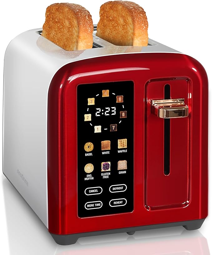 SEEDEEM Toaster 2 Slice, Full Touch Control Stainless Toaster, LCD Display