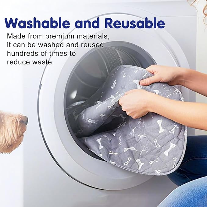 Pee Pads with Pheromones, Elite Pads for Cats, Washable Pee Pads for Dogs, Leak-Proof & Anti-Slip Pet Training Pad for Home & Travel(White, L: 31.5" × 27.6")