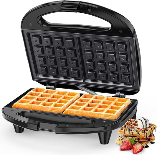OSTBA Waffle Maker, 2 Slice Non-Stick Waffle Iron, Belgian Waffle Machine