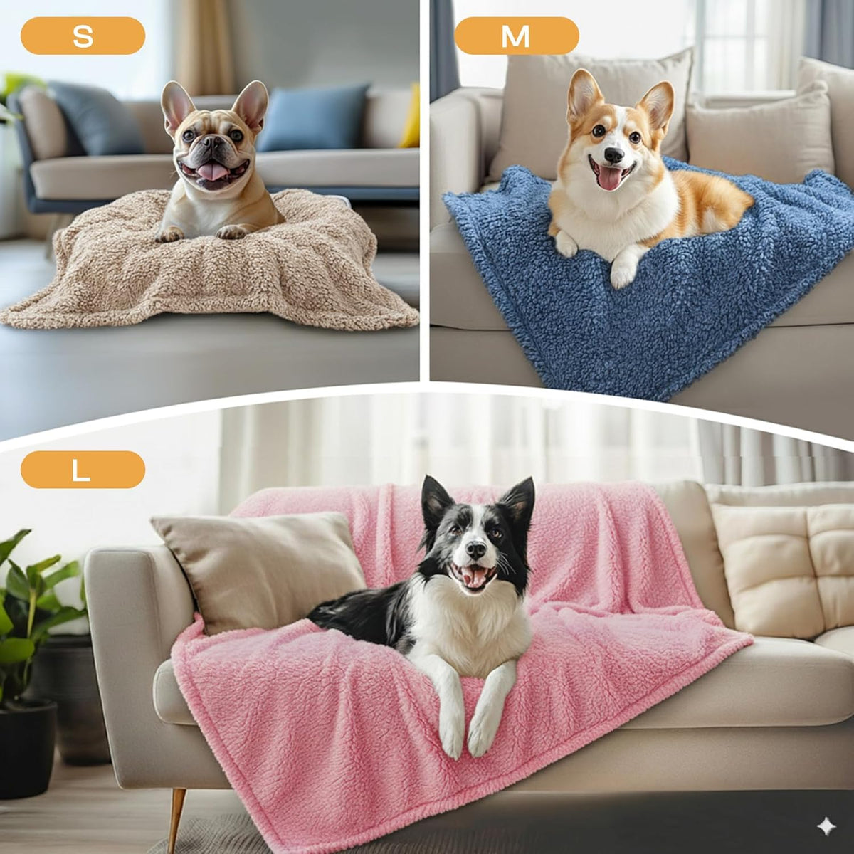 Fluffy Calming Blanket. Soft fleece comfort for anxious or travel-worn pets.