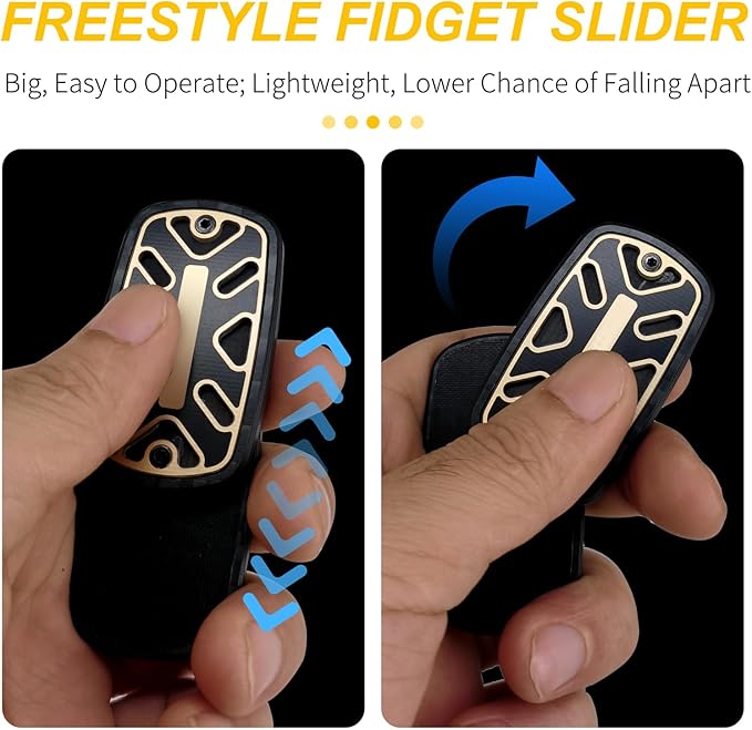DjuiinoStar Silent Fidget Slider, CNC Machined Push Slider, Big&Lightweight