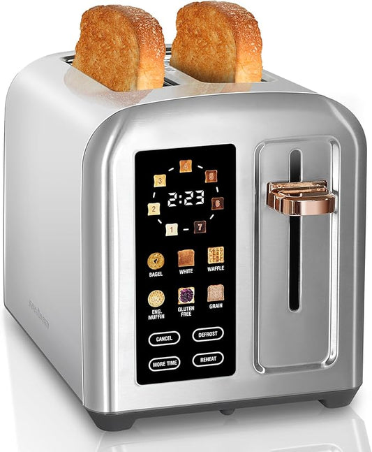 SEEDEEM Toaster 2 Slice, Full Touch Control Stainless Toaster, LCD Display