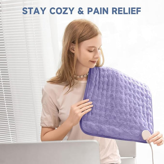 Electric Heating Pad for Cramps and Stomach Pain, 6 Temperature Levels