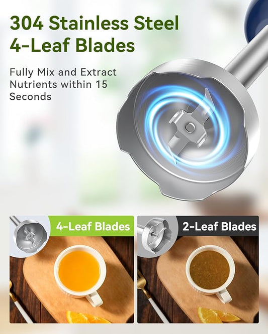 Immersion Blender Handheld 5 in 1 Hand Blender, 1000W Hand Mixer Stick