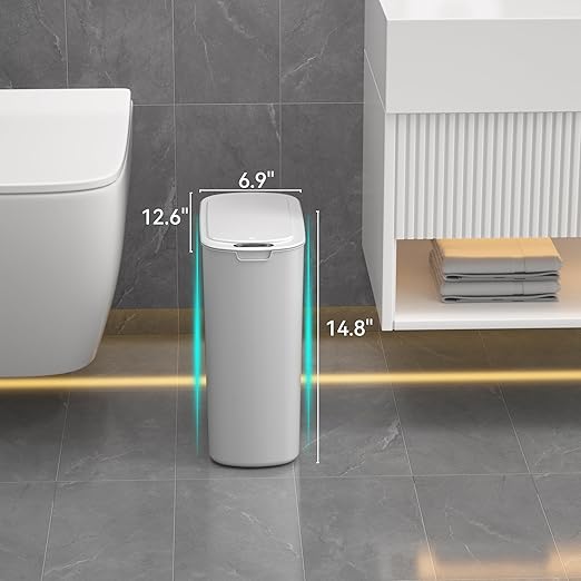 5 Gallon Motion Sensor Bathroom Trash Can Automatic Garbage Cans