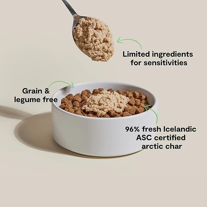 Open Farm, Canned Dog Food Topper, Silky Mousse Made with 96% Responsibly Sourced Icelandic Fish, Grain & Legume Free, Arctic Char Recipe, 4.59oz Cans (Pack of 12)