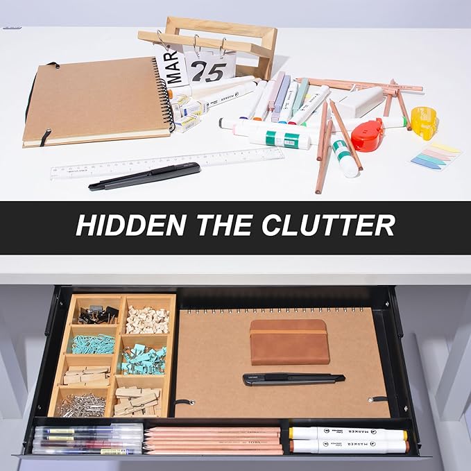 Large Under Desk Mounted Sliding Drawer