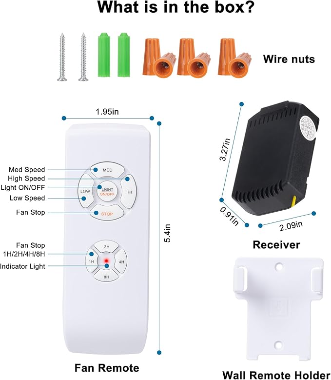 LPHUMEX Ceiling Fan Light Remote Control Kit