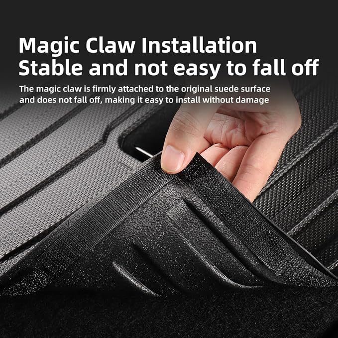 6PCS Trunk Mats & Frunk Mat & Backrest Mats for New 2025 2026 Tesla Model Y Juniper 5-Seats (Not fit Standard) All Weather TPE Cargo Mat Frunk Liner Trunk Lower Pad Accessories Interior Black