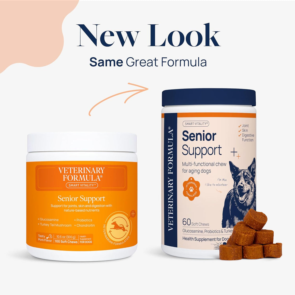 Veterinary Formula Smart Vitality Senior Support Dog. Chosen for real quality, not just packaging.