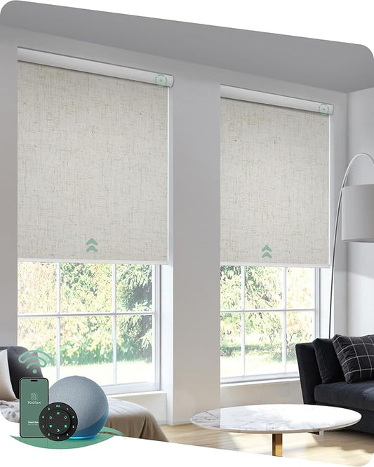 Yoolax Motorized Blinds with Remote, Electric Window Shades Compatible with