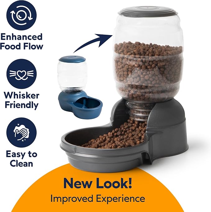 Petmate Replendish Gravity Automatic Dog Water Dispenser Pet Waterer and Pet Feeder Set with Microban Protection Base, 100% BPA Free, Wide Mouth Bowl - 0.5 Gallon Water, 2 lb Food