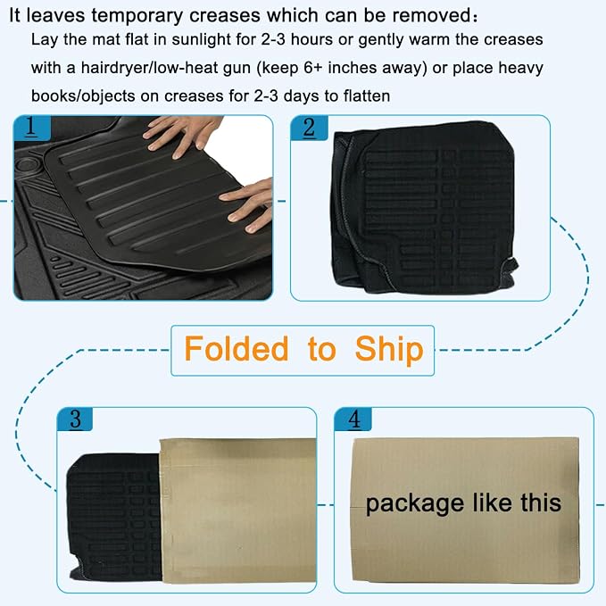 Aiqiying Floor Mats Compatible with Toyota Camry 2007-2011＆ 2012-2017,All Weather Carpet Protector 3D Waterproof Durable Odorless Custom-Fit FrontRear Rows Full Set TPE Car Liners Accessories