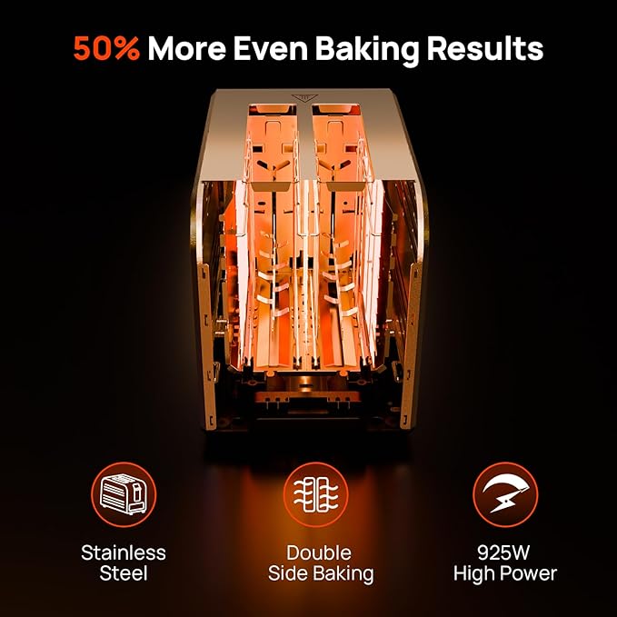 Toaster 2 Slice, Consciot Smart Touch Screen Toasters