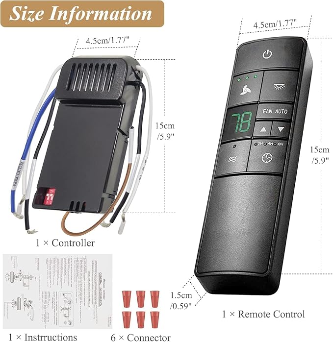 Hampton Bay Universal Ceiling Fan Thermostatic Remote Control Kit