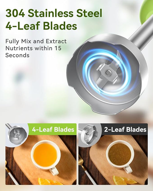 Immersion Blender Handheld 5 in 1 Hand Blender, 1000W Hand Mixer Stick