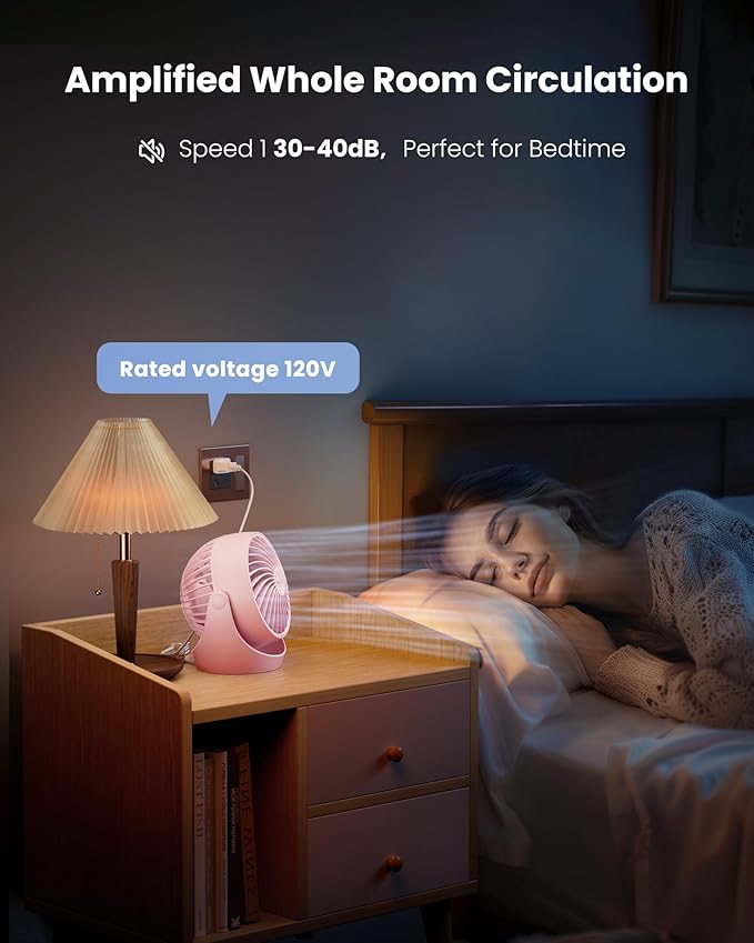 Gaiatop Desk Fan, 5-Inch Portable Electric Table Desktop Air Circulator Fans