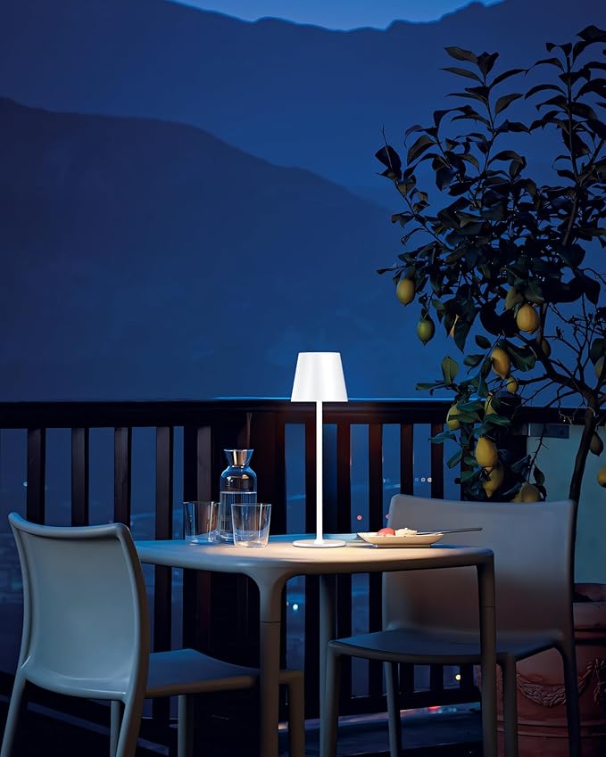 JACKYLED Cordless Table Lamps Rechargeable, 3 Adjustable Height, 5000mAh Battery Operated, 3 Colors Smooth Dimming, Portable LED Waterproof Table Lamp for Dining, Bedroom, Outdoor (2 Pack)