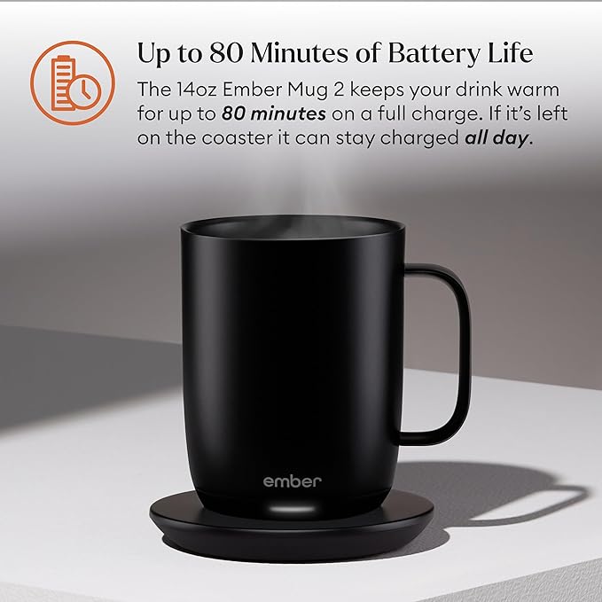 Ember Temperature Control Smart Mug 2, 14 Oz, App-Controlled Heated Coffee Mug