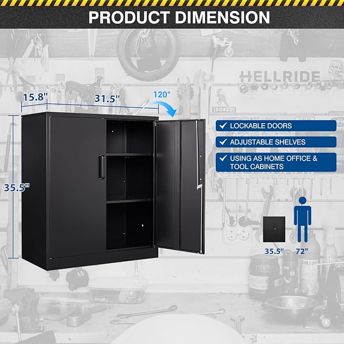 Metal Storage Cabinet-36” Tall Steel File Cabinets