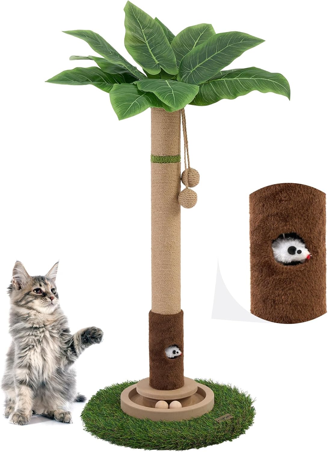 Tall Scratching Post Tower. Gives cats a dedicated spot to stretch, climb, and scratch.