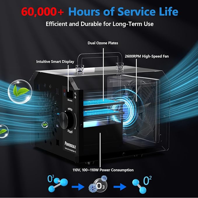 Powerscale Commercial Ozone Generator 150, 000mg/h O3 Intelligent Control
