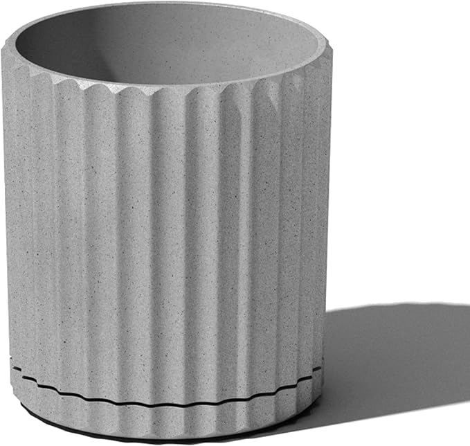 Veradek Demi Series Demi 6" Planter w/Tray, Grey