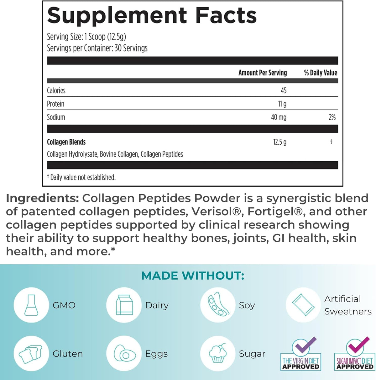 Reignite Wellness by JJ Virgin | Collagen Peptides Powder | Collagen Peptides Powder Supplement | Hair, Skin & Nails Support | Muscle & Joint Support Supplement | 30 Servings
