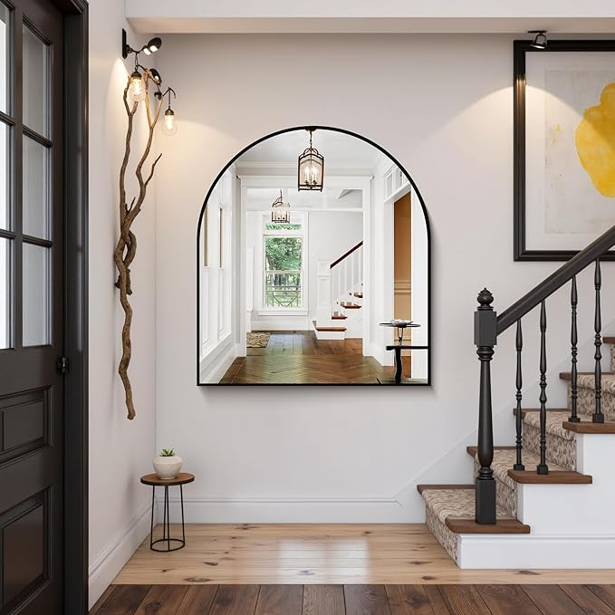 CIRCUMI Arched Wall Mirror, Metal Frame, Large Size