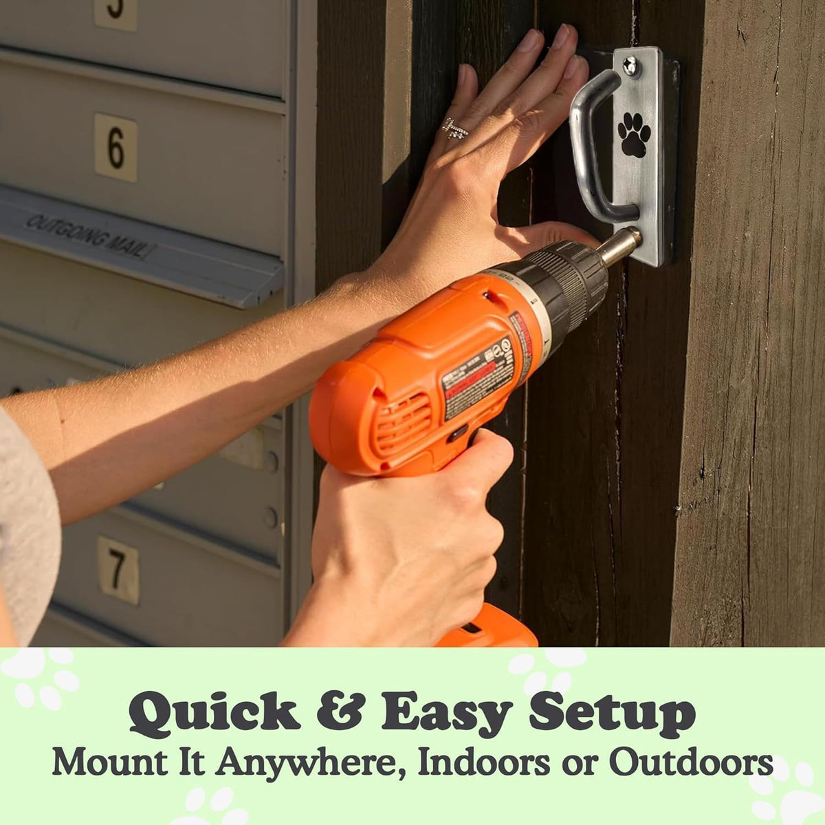 Wall-Mounted Leash Hitch. A tidy, secure spot to park the leash indoors or out.
