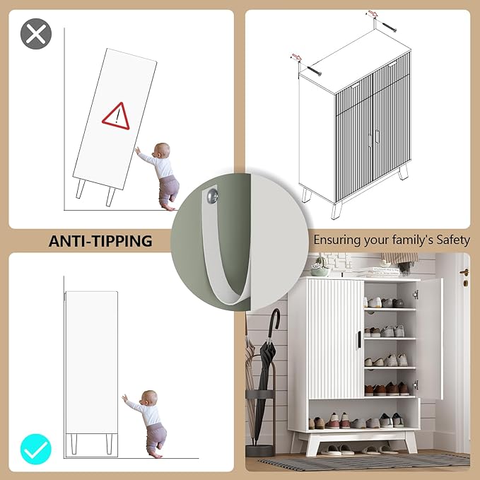 Shoe Cabinet Storage for Entryway