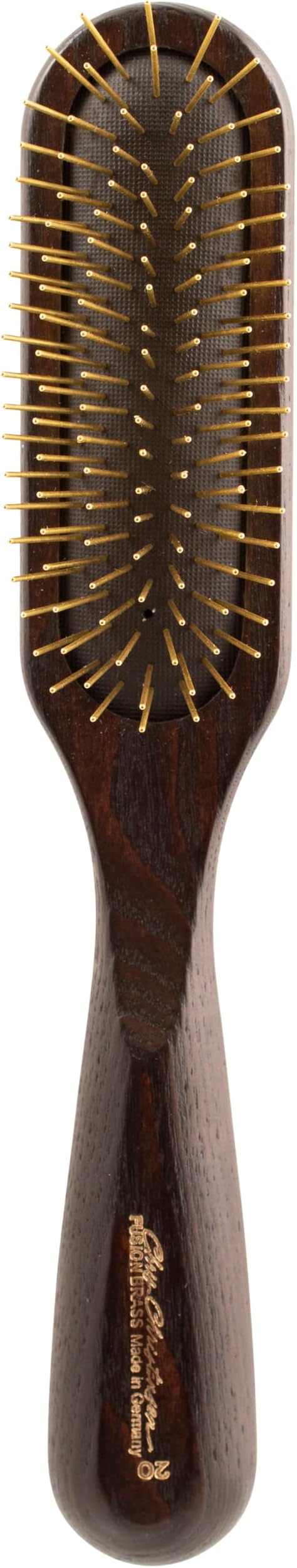 Chris Christensen 20 mm Oblong Pin Dog Brush, Fusion Series, Groom Like a Professional, Brass Pins, 100% Static Free, Ground and Polished Tips