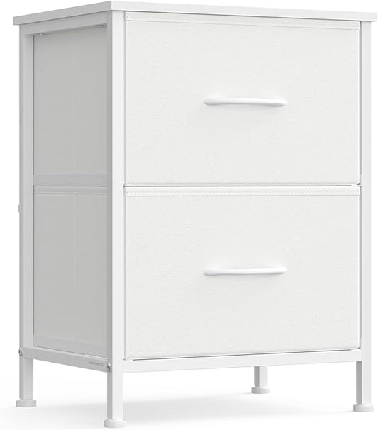 SONGMICS Dresser for Bedroom, Chest of Drawers, Nightstand, 2 Non-Woven Fabric