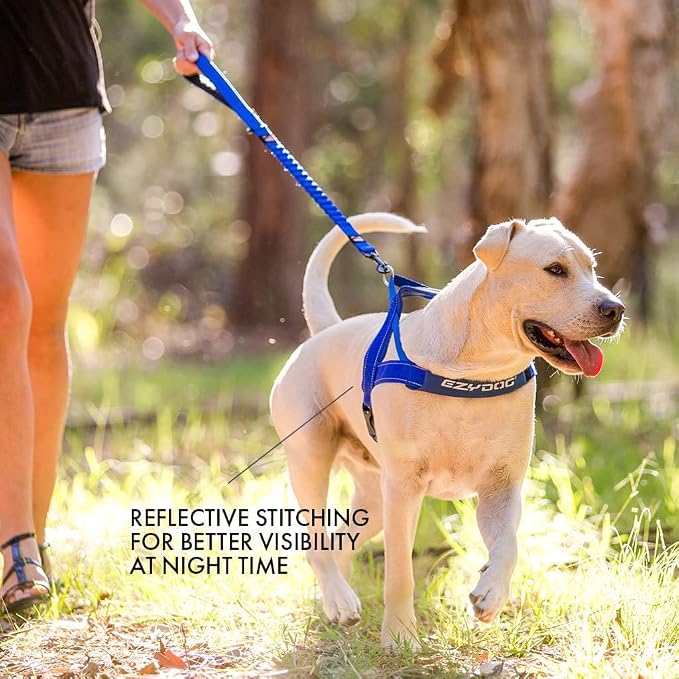 EzyDog Quick Fit Dog Harness, Soft Neoprene Padding - X-Large, Black | Fast One-Click Buckle, Adjustable Fit, Strong Reinforced Materials, Reflective Stitching, No Pull Dog Harness, Easy Walking