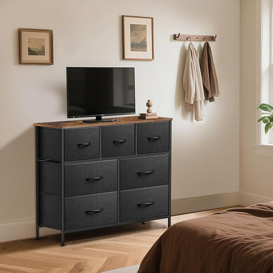 Dresser for Bedroom with 7 Drawers, Chest of Drawers, Storage Drawers Organizer