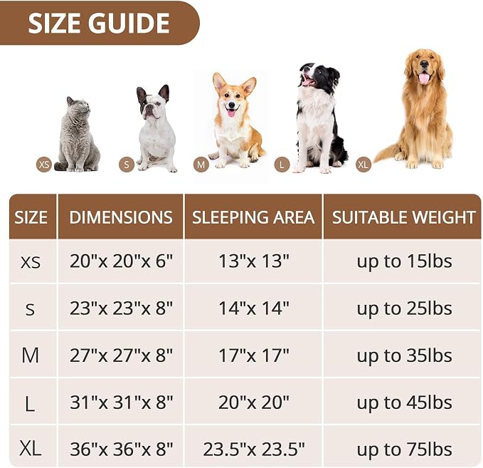 JOLLYVOGUE Calming Dog Bed Medium Size Dog, Anti-Anxiety Donut Medium Pet Bed, 27 inches Fluffy Faux Fur Round Cat Bed (Smoke Pink)