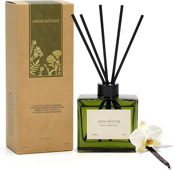 Reed Diffuser, 4 oz Vanilla Cream Scent Diffuser