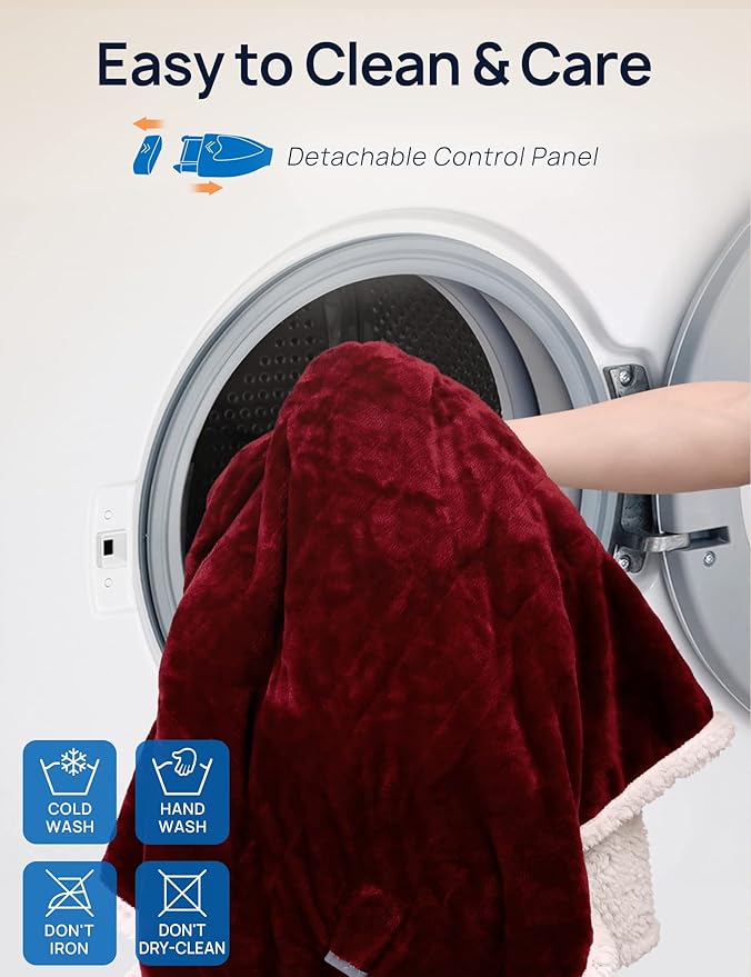 Westinghouse Wearable Heated Throw Blanket, Electric Heated Wrap Poncho Shawl