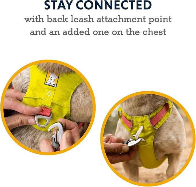 Ruffwear, Hi & Light, Everyday Lightweight Dog Harness, Trail Running, Walking, Hiking, All-Day Wear, Alpenglow Pink, XX-Small